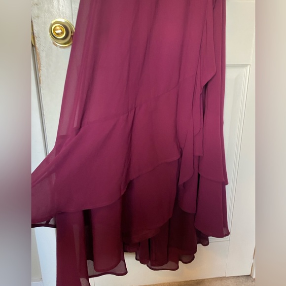 Gorgeous Lulus Lace Up High Low Maxi VNeck Spaghetti Strap Size S - Picture 7 of 16